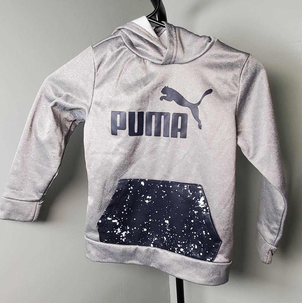 PUMA Kids Silver and Black Hoodie